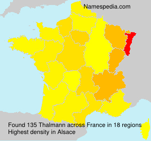 Surname Thalmann in France Surname Thalmann in France