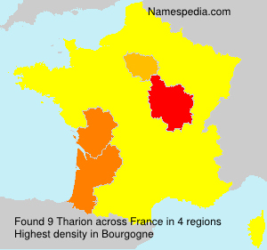 Surname Tharion in France Surname Tharion in France