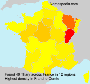 Surname Thary in France Surname Thary in France