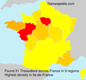 Surname Theaudiere in France Surname Theaudiere in France
