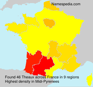 Surname Theaux in France Surname Theaux in France
