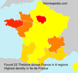 Surname Thefaine in France Surname Thefaine in France