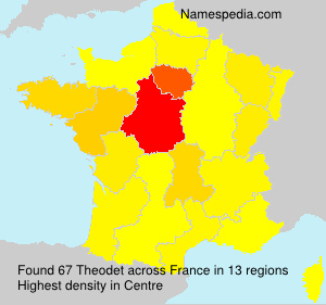 Surname Theodet in France Surname Theodet in France