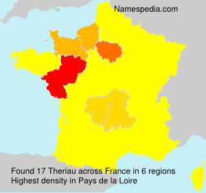 Surname Theriau in France Surname Theriau in France