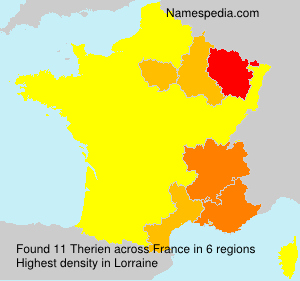 Surname Therien in France Surname Therien in France