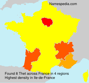 Surname Thet in France Surname Thet in France
