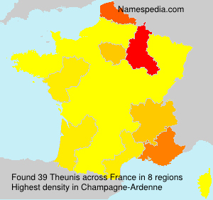 Surname Theunis in France Surname Theunis in France