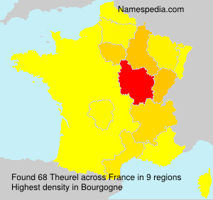 Surname Theurel in France Surname Theurel in France