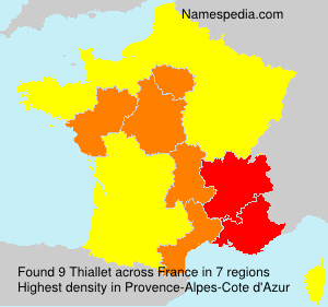 Surname Thiallet in France Surname Thiallet in France