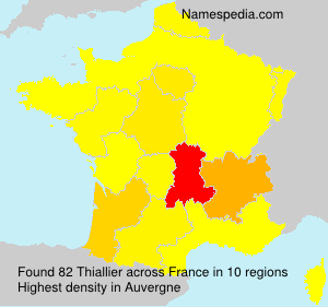 Surname Thiallier in France Surname Thiallier in France