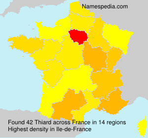 Surname Thiard in France Surname Thiard in France