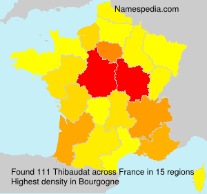 Surname Thibaudat in France Surname Thibaudat in France