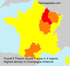 Surname Thieron in France Surname Thieron in France
