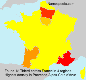 Surname Thierri in France Surname Thierri in France