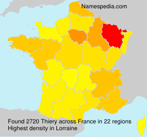 Surname Thiery in France Surname Thiery in France