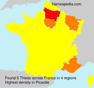 Surname Thiess in France Surname Thiess in France