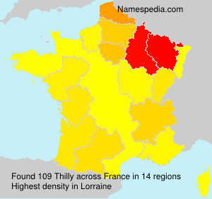 Surname Thilly in France Surname Thilly in France