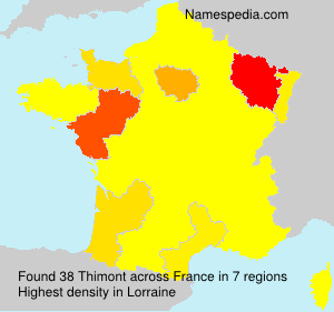 Surname Thimont in France Surname Thimont in France