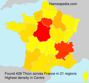 Surname Thion in France Surname Thion in France
