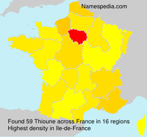 Surname Thioune in France Surname Thioune in France