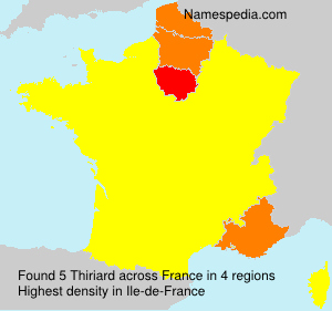 Surname Thiriard in France