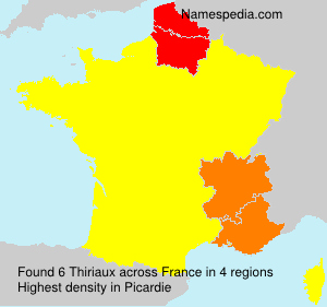 Surname Thiriaux in France Surname Thiriaux in France