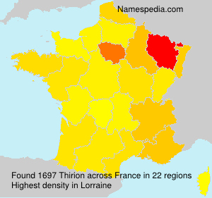 Surname Thirion in France Surname Thirion in France