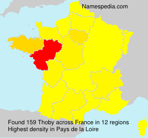 Surname Thoby in France Surname Thoby in France