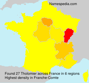 Surname Tholomier in France Surname Tholomier in France