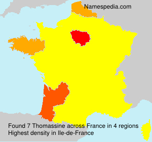 Surname Thomassine in France Surname Thomassine in France