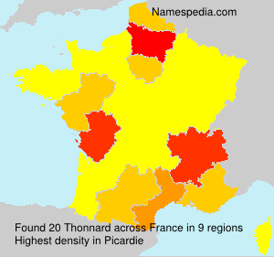 Surname Thonnard in France Surname Thonnard in France