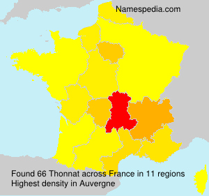 Surname Thonnat in France Surname Thonnat in France