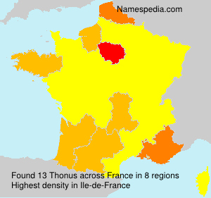 Surname Thonus in France Surname Thonus in France