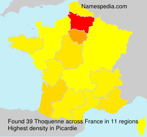 Surname Thoquenne in France Surname Thoquenne in France