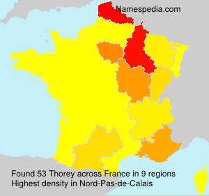 Surname Thorey in France Surname Thorey in France