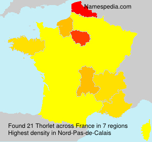 Surname Thorlet in France Surname Thorlet in France