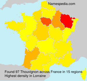 Surname Thouvignon in France Surname Thouvignon in France