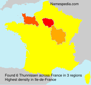 Surname Thunnissen in France