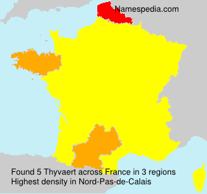 Surname Thyvaert in France