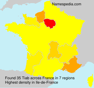 Surname Tiab in France Surname Tiab in France