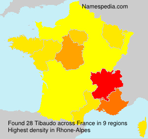 Surname Tibaudo in France Surname Tibaudo in France