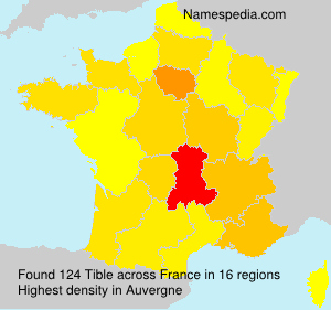 Surname Tible in France Surname Tible in France