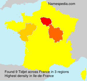 Surname Tidjet in France Surname Tidjet in France