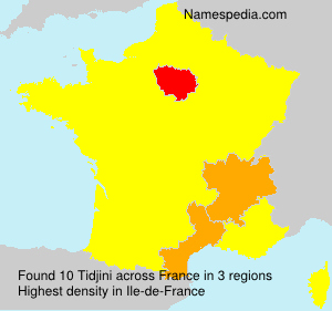 Surname Tidjini in France Surname Tidjini in France