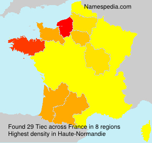 Surname Tiec in France Surname Tiec in France