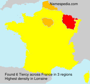 Surname Tiercy in France Surname Tiercy in France