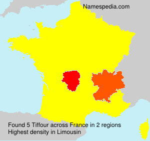 Surname Tiffour in France Surname Tiffour in France