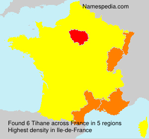 Surname Tihane in France Surname Tihane in France