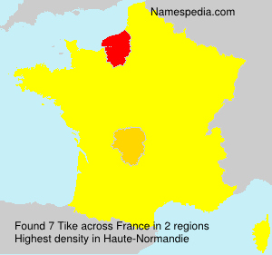 Surname Tike in France Surname Tike in France
