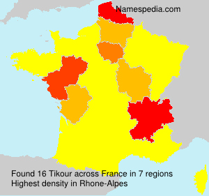 Surname Tikour in France Surname Tikour in France
